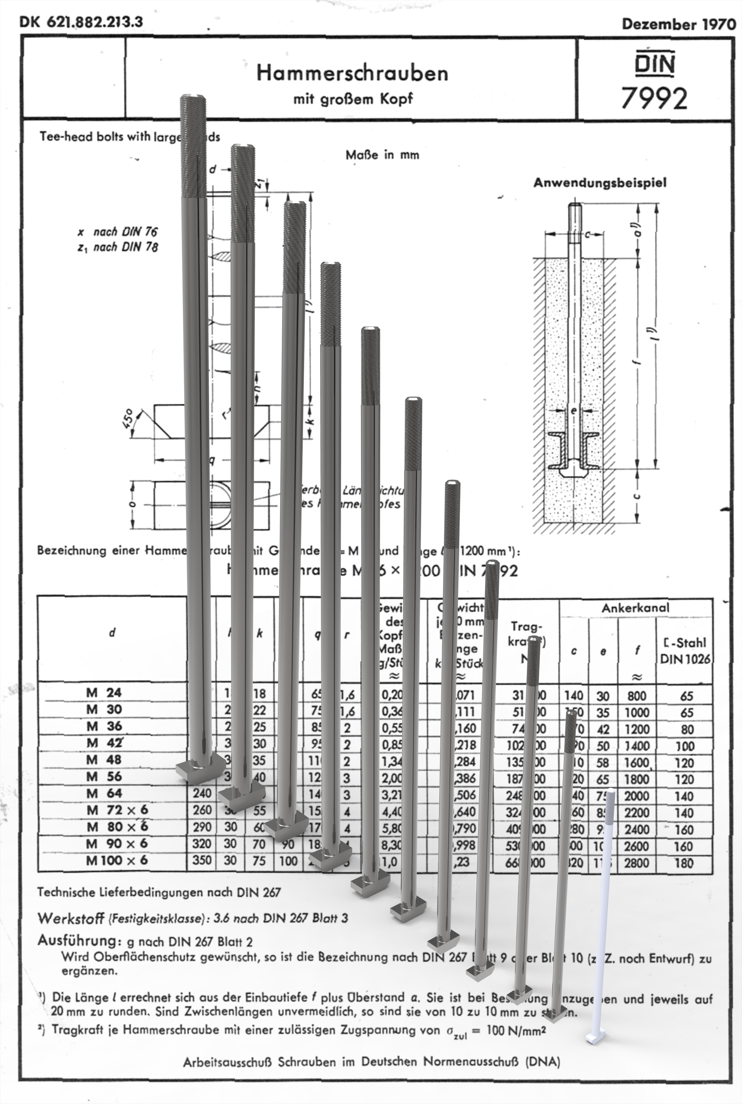 地脚螺栓M24至M100