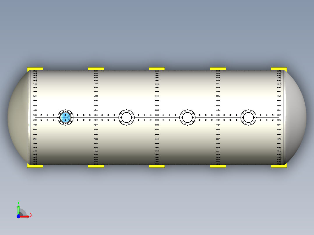 水箱冷却冷却罐前视图