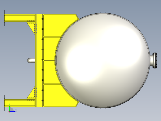 水箱冷却冷却罐左视缩略图