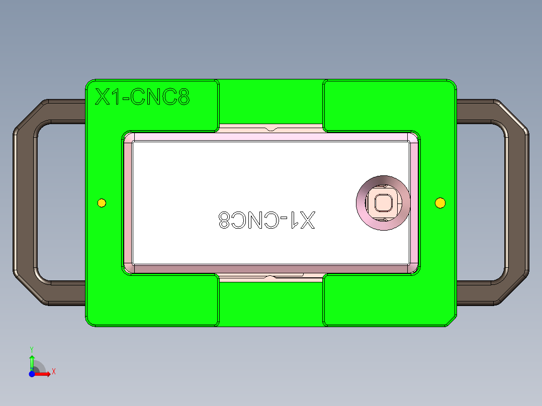 x1-c笔记本CNC工装夹具三维模型nc-gaiban前视图