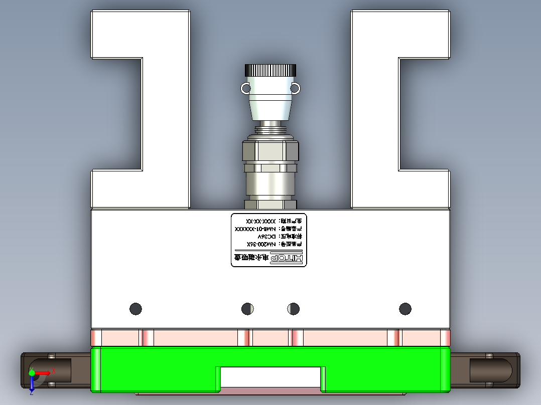 x1-c笔记本CNC工装夹具三维模型nc-gaiban俯视图