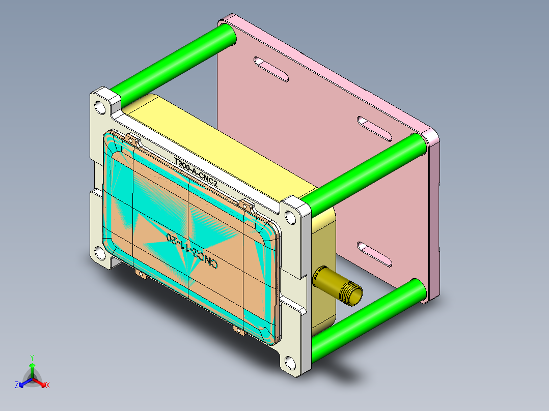 T300-A-笔记本CNC工装夹具三维模型CNC2正等轴测图