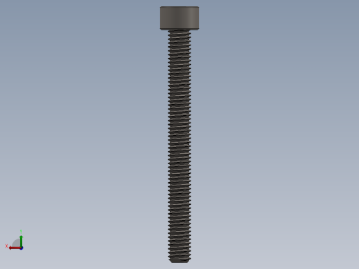 Screw_DIN_912_M6x60F_A2.SLDPRT公制内六角螺钉后视缩略图