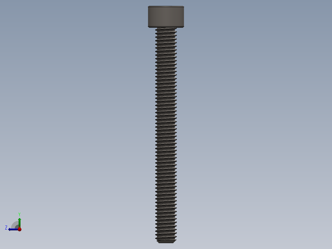 Screw_DIN_912_M6x60F_A2.SLDPRT公制内六角螺钉右视图