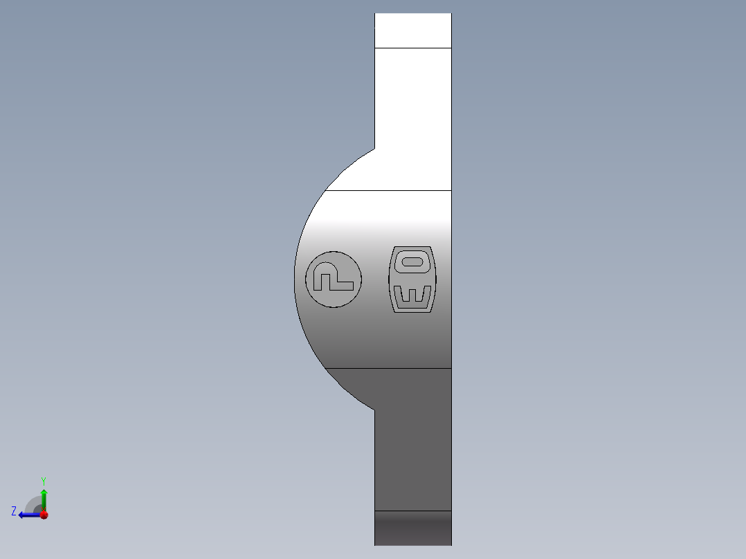 法兰接头、FL-56右视图