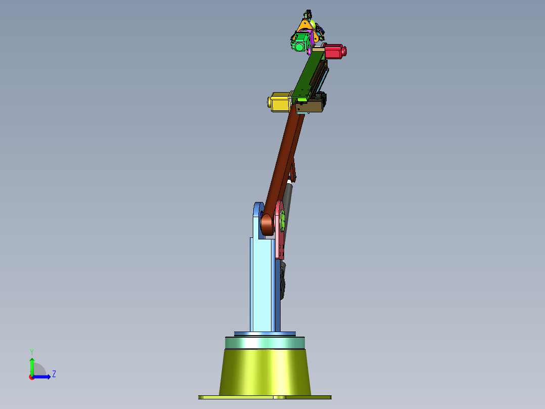 水果采摘机械手苹果采摘机械臂左视图