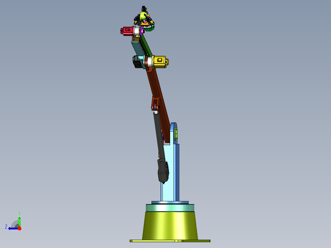 水果采摘机械手苹果采摘机械臂右视图