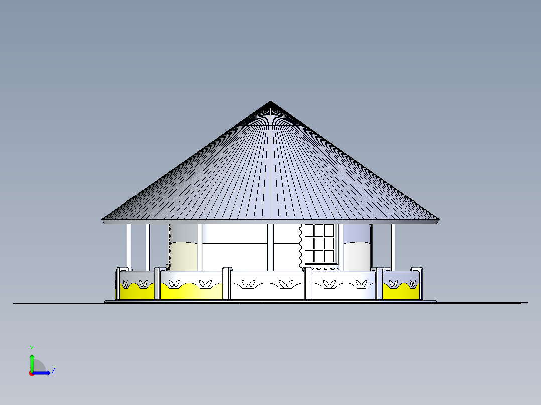房子、建筑(26)左视图