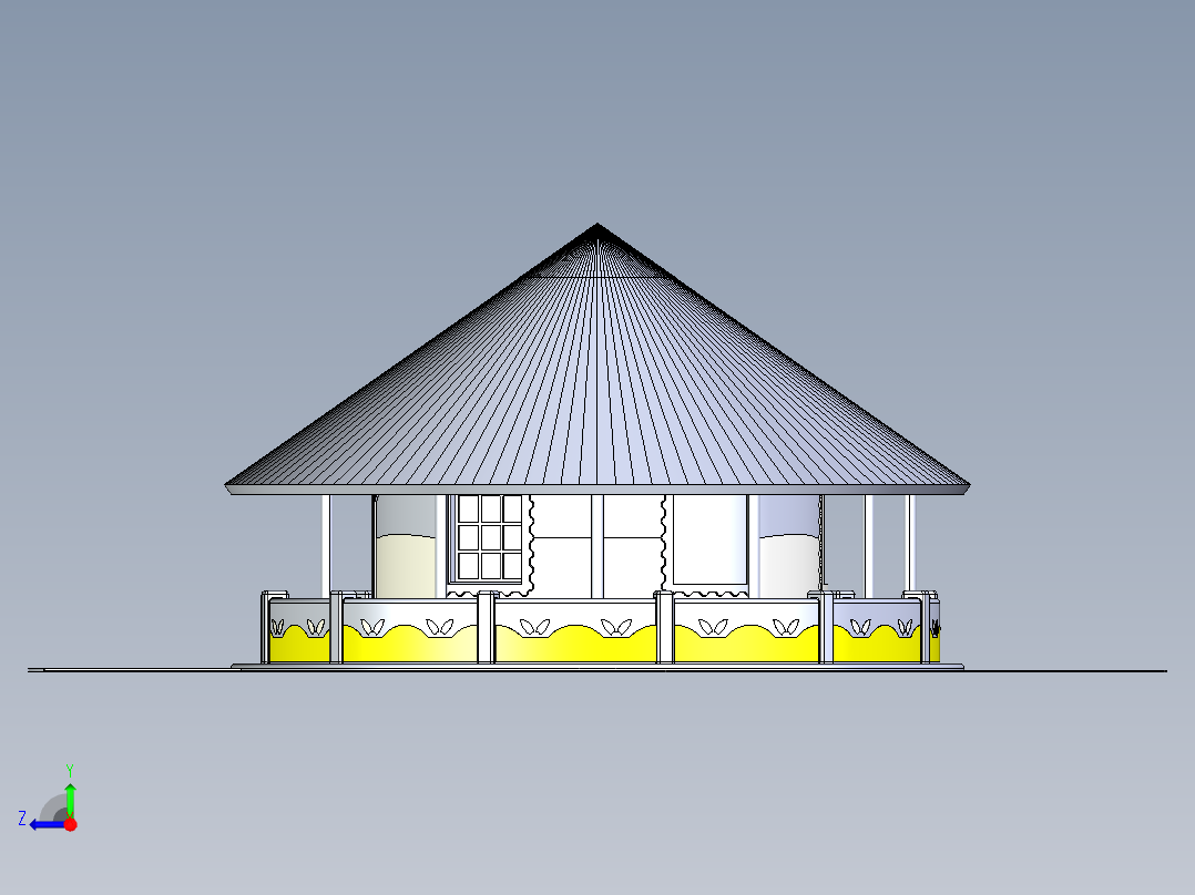 房子、建筑(26)右视图