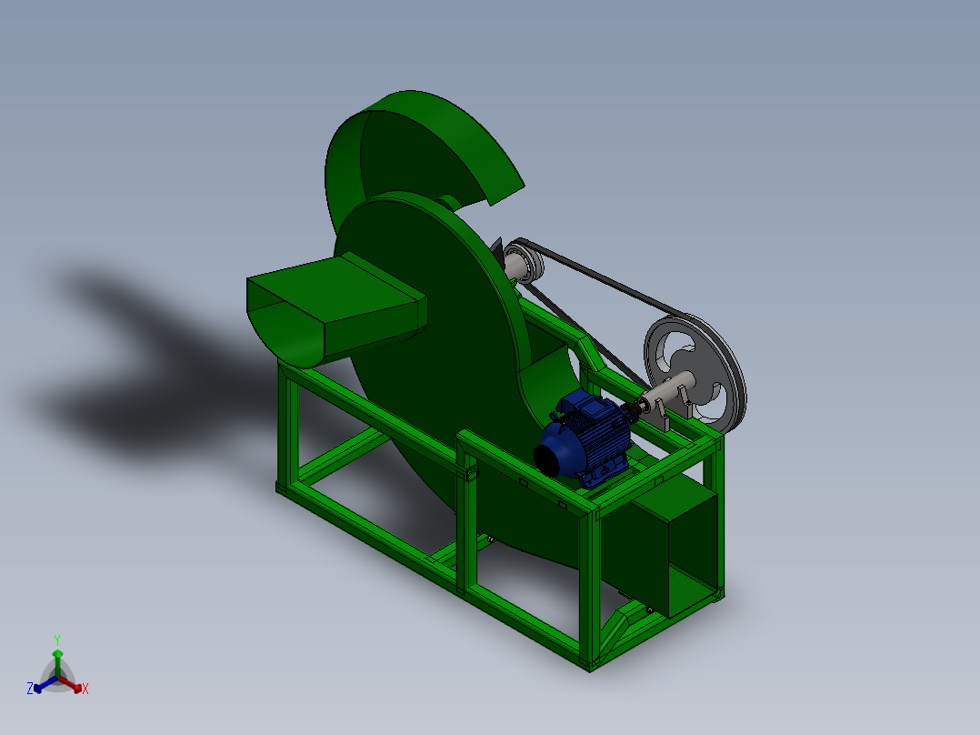 农业机械、播种机(135)正等轴测图