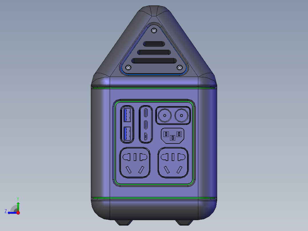 户外电源右视图