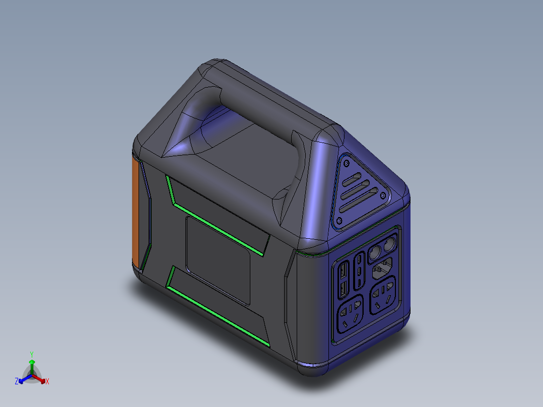 户外电源正等轴测图