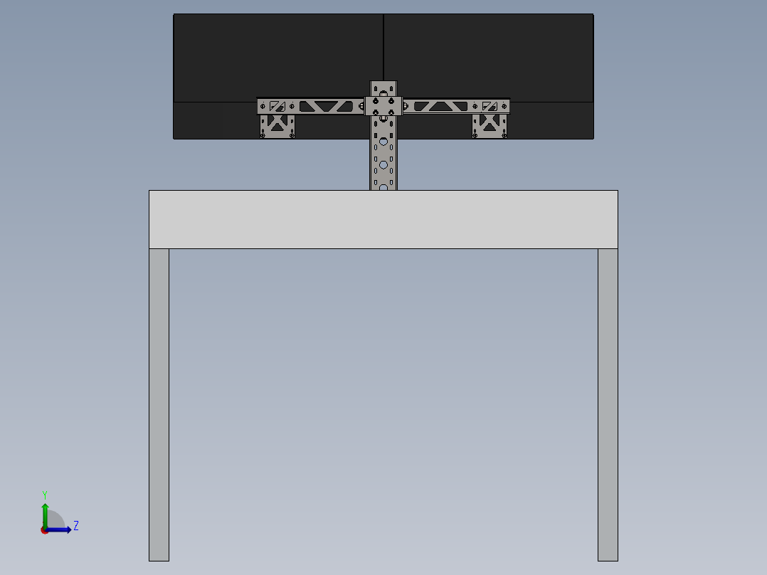 电脑桌(25)左视图