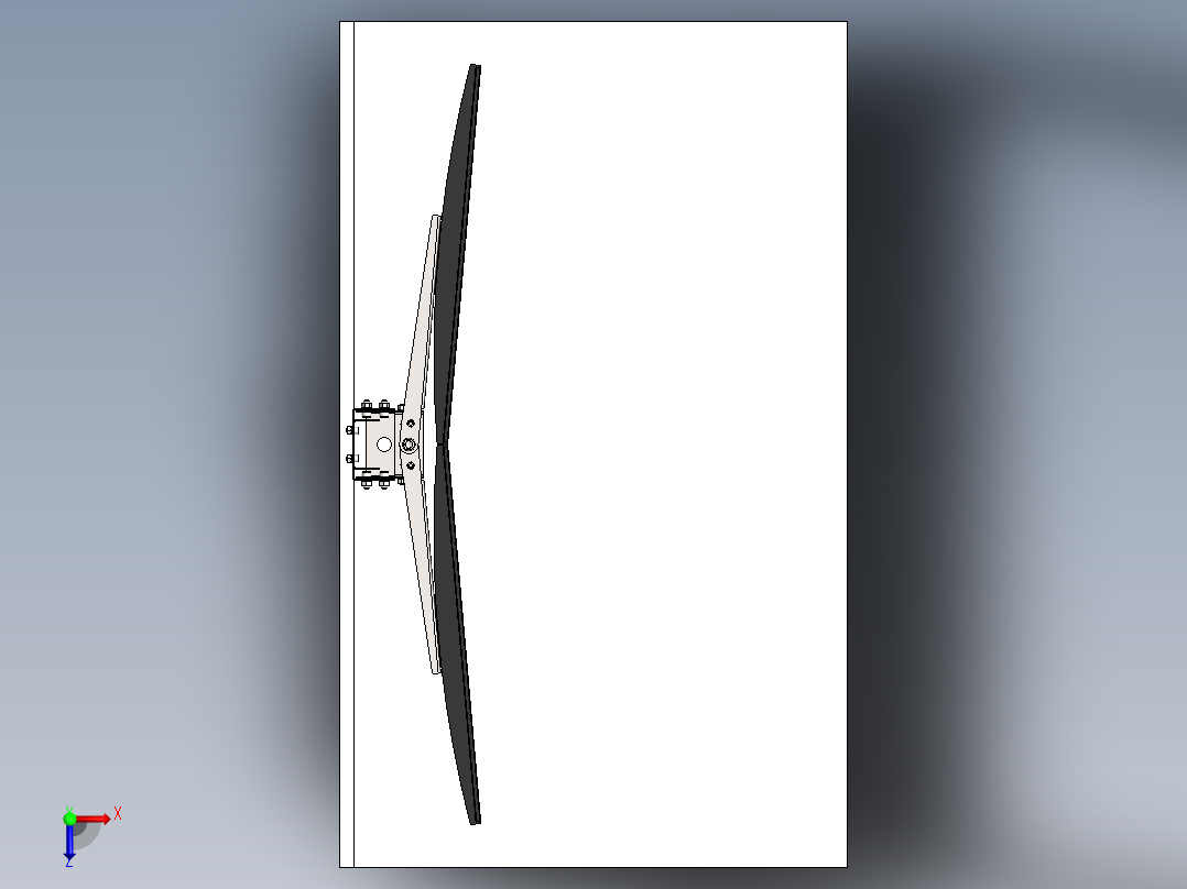 电脑桌(25)俯视图