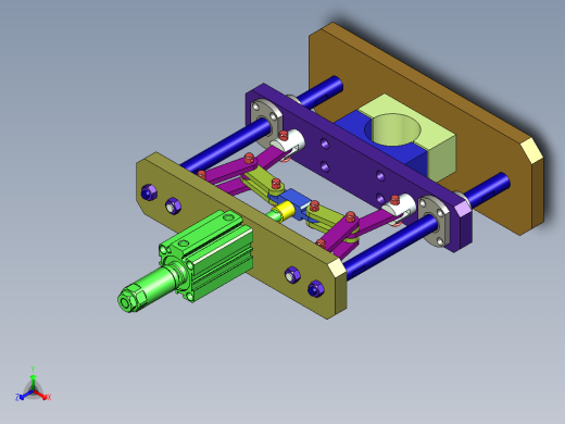 夹紧自锁机构利用连杆死点 强力自锁 结构简单巧妙