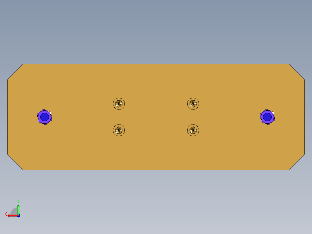 夹紧自锁机构利用连杆死点 强力自锁 结构简单巧妙后视图