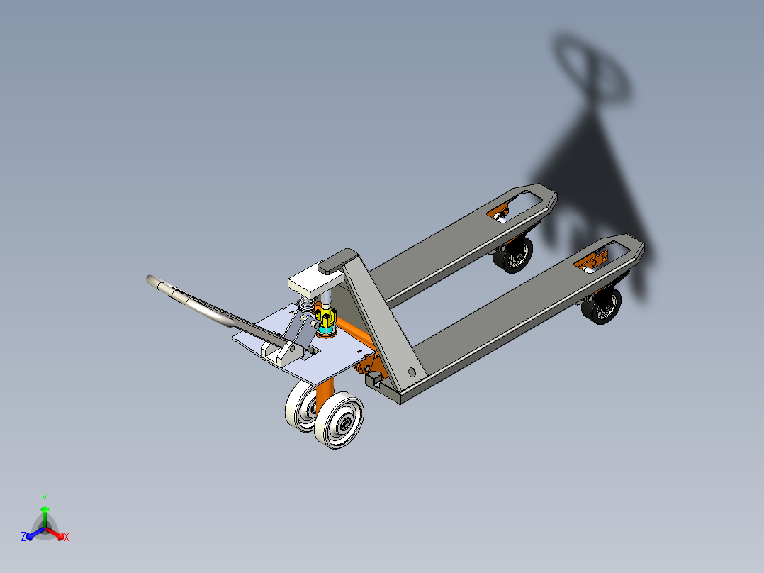 带刹车的手推车