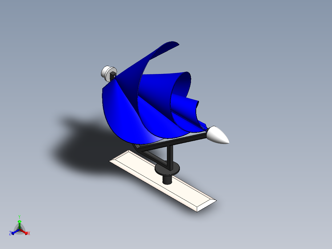 利亚姆 F1 风力发电机正等轴测图