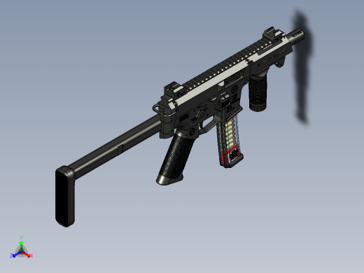 手枪左轮冲锋枪老式狙击步枪设计3D图纸veles-micro-9mm STP
