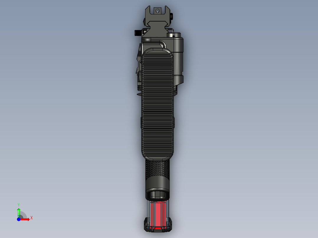 手枪左轮冲锋枪老式狙击步枪设计3D图纸veles-micro-9mm STP前视图