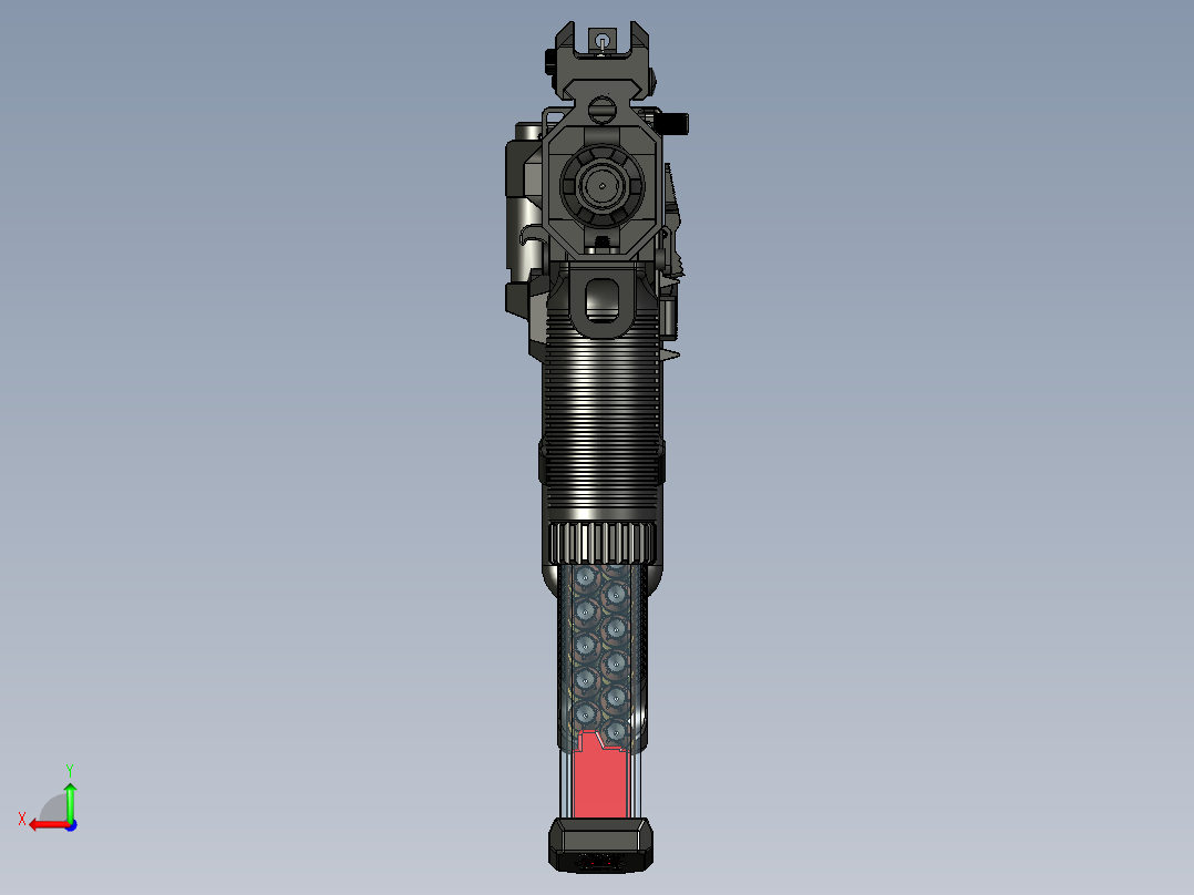 手枪左轮冲锋枪老式狙击步枪设计3D图纸veles-micro-9mm STP后视图
