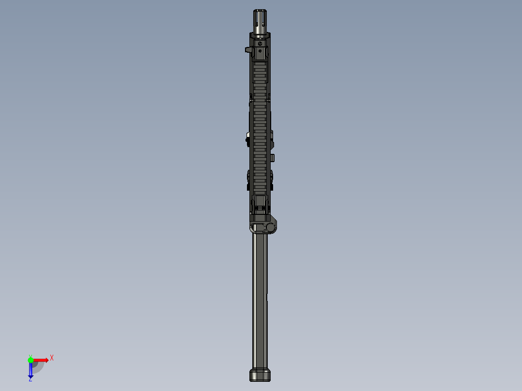 手枪左轮冲锋枪老式狙击步枪设计3D图纸veles-micro-9mm STP俯视图