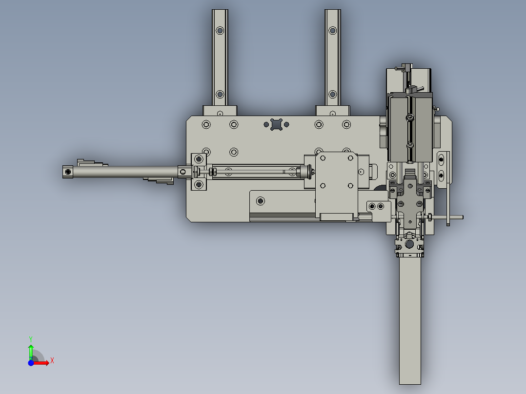 转轴转轴插入机构前视图