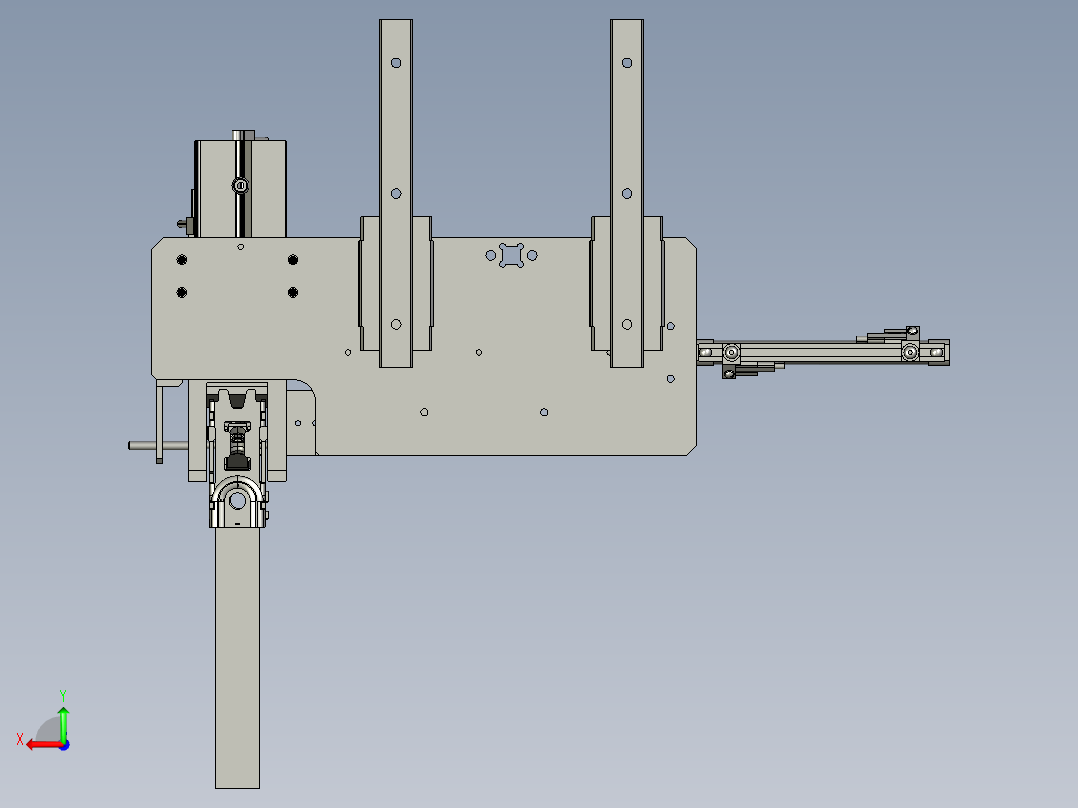 转轴转轴插入机构后视图