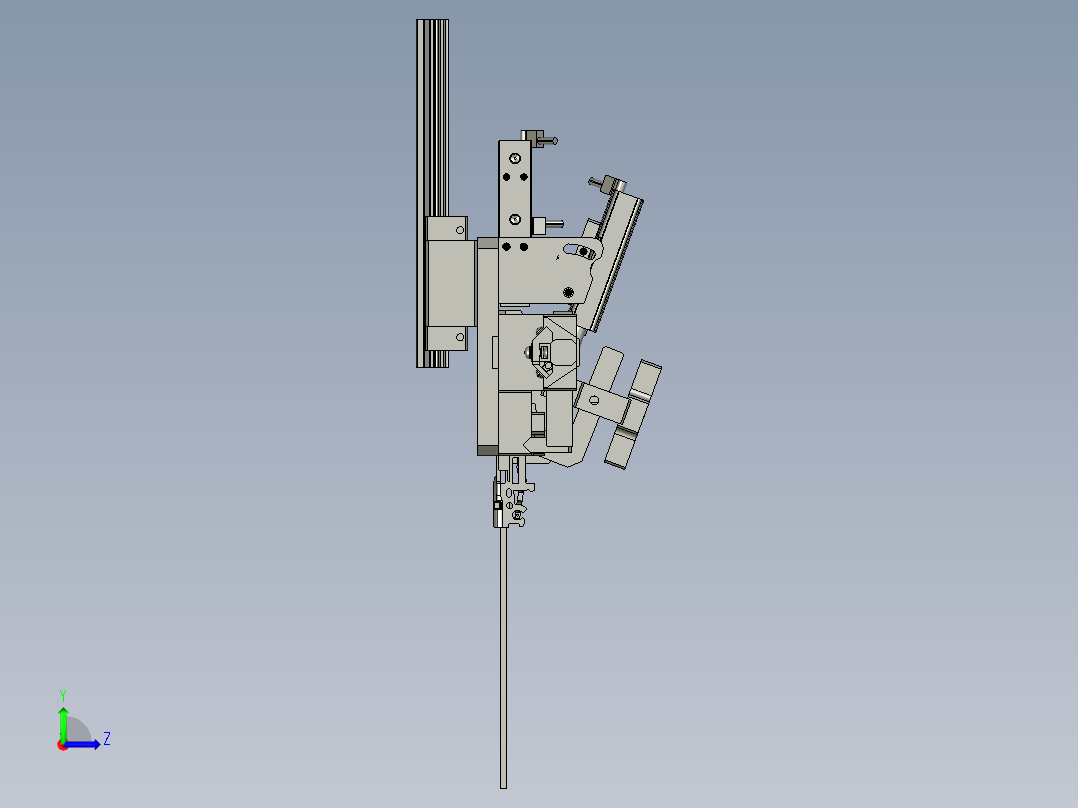 转轴转轴插入机构左视图