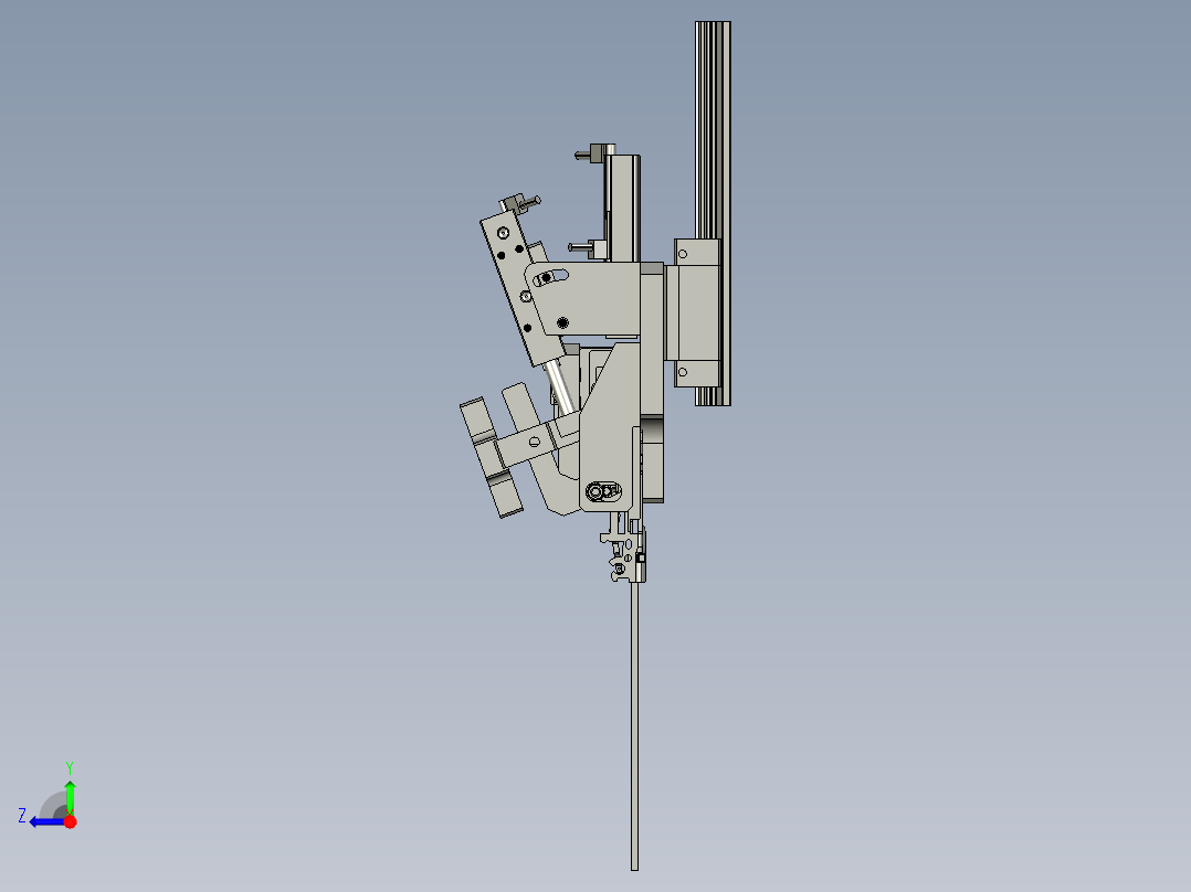 转轴转轴插入机构右视图