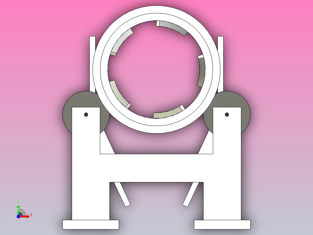 滚筒筛模型前视图