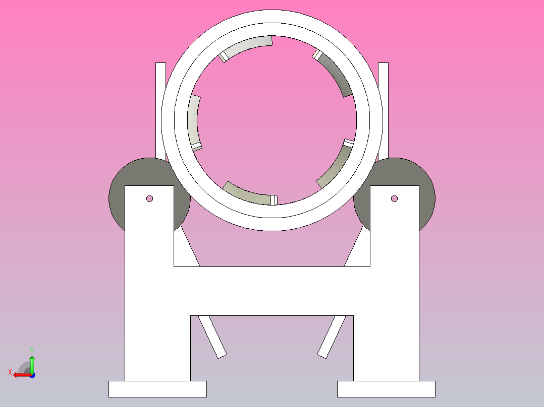 滚筒筛模型后视图