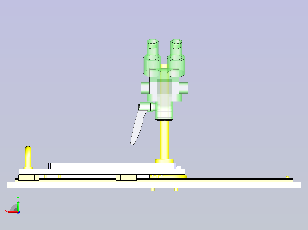 一款滑动位置分度机构3D图纸后视图