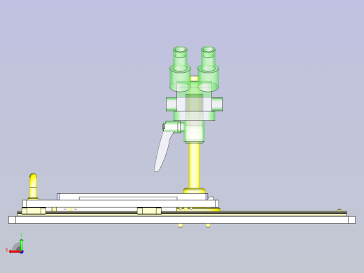 一款滑动位置分度机构3D图纸后视缩略图