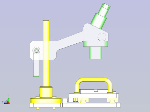 一款滑动位置分度机构3D图纸右视缩略图