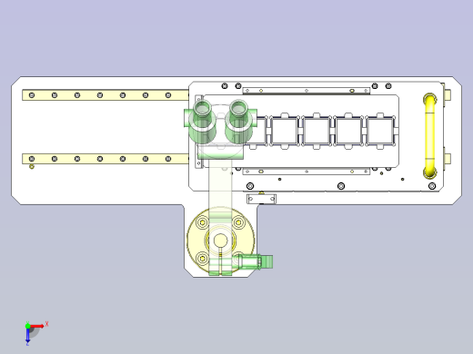 一款滑动位置分度机构3D图纸俯视缩略图