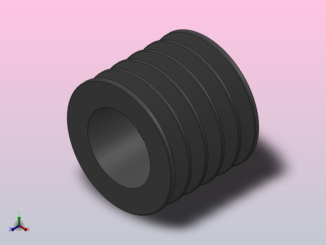 锥套式皮带轮 SPA_SPA90X5正等轴测图