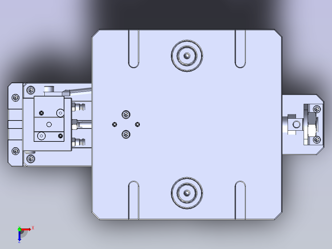 气动夹具俯视图