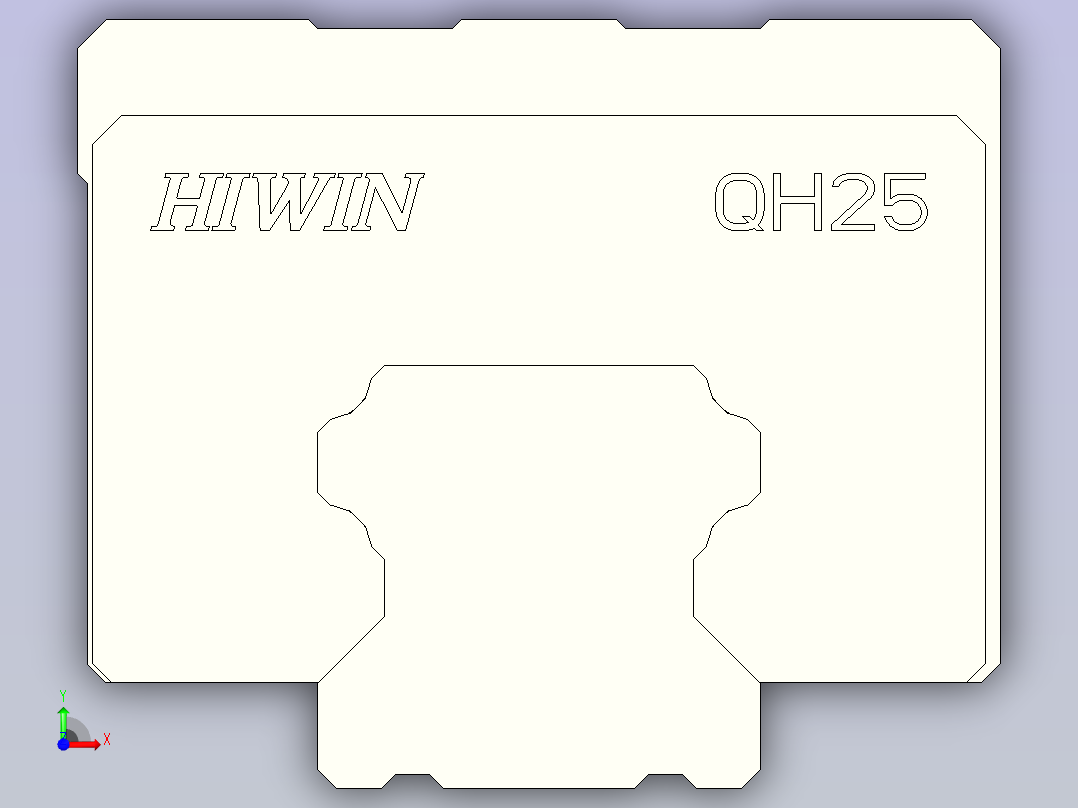 上银导轨 QHH25HA前视图