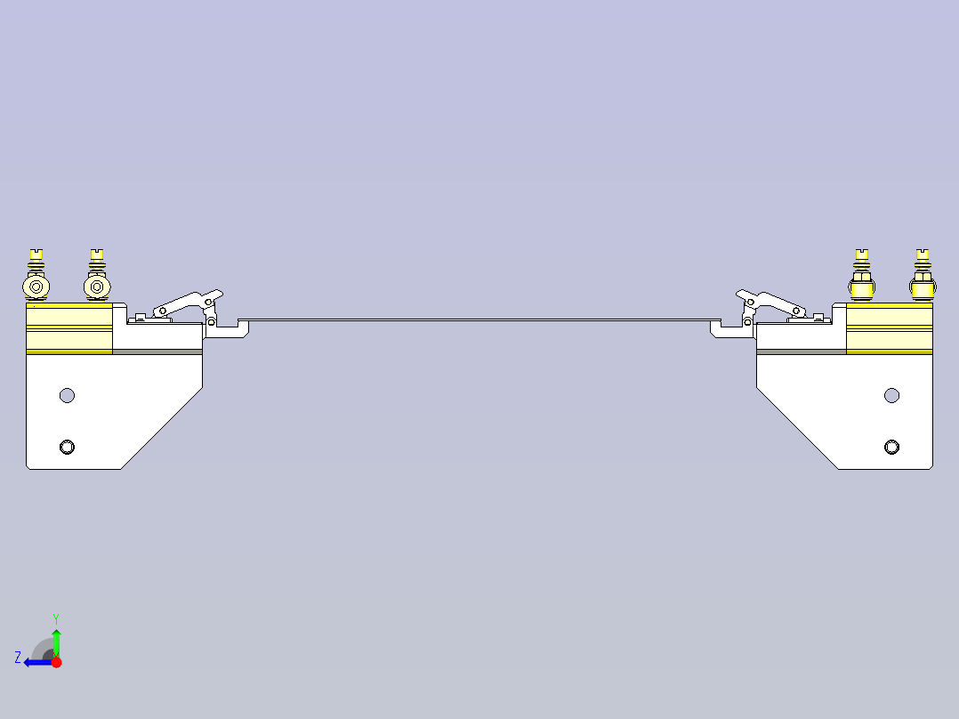 一款薄片、薄板用夹头3D图纸右视图