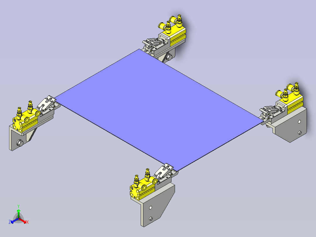一款薄片、薄板用夹头3D图纸正等轴测图