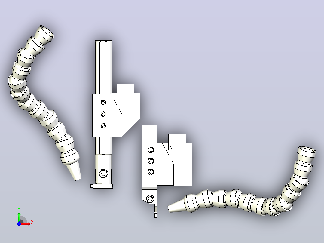 配有分离工具和冷却液管的CNC VDI模块前视图