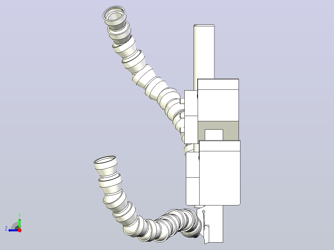 配有分离工具和冷却液管的CNC VDI模块右视图
