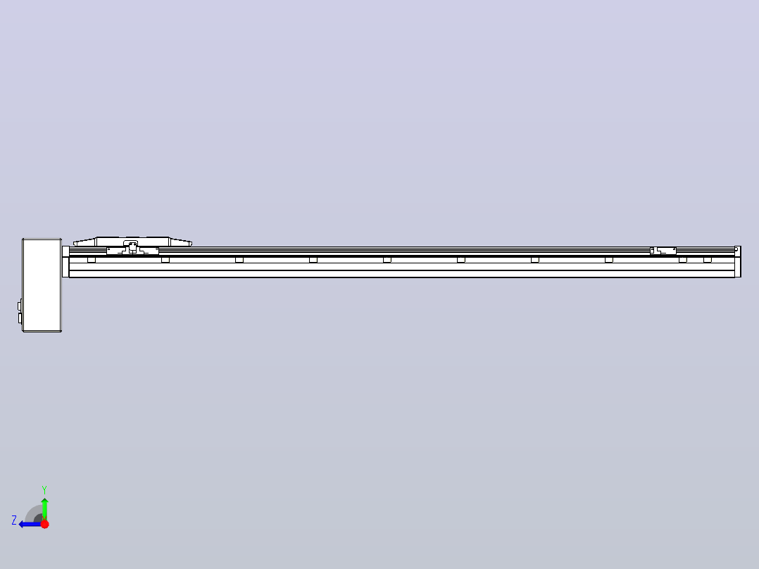机器人皮带驱动直线轴TPA-GCB-150-P80-L1050-RP-M75-N3右视图