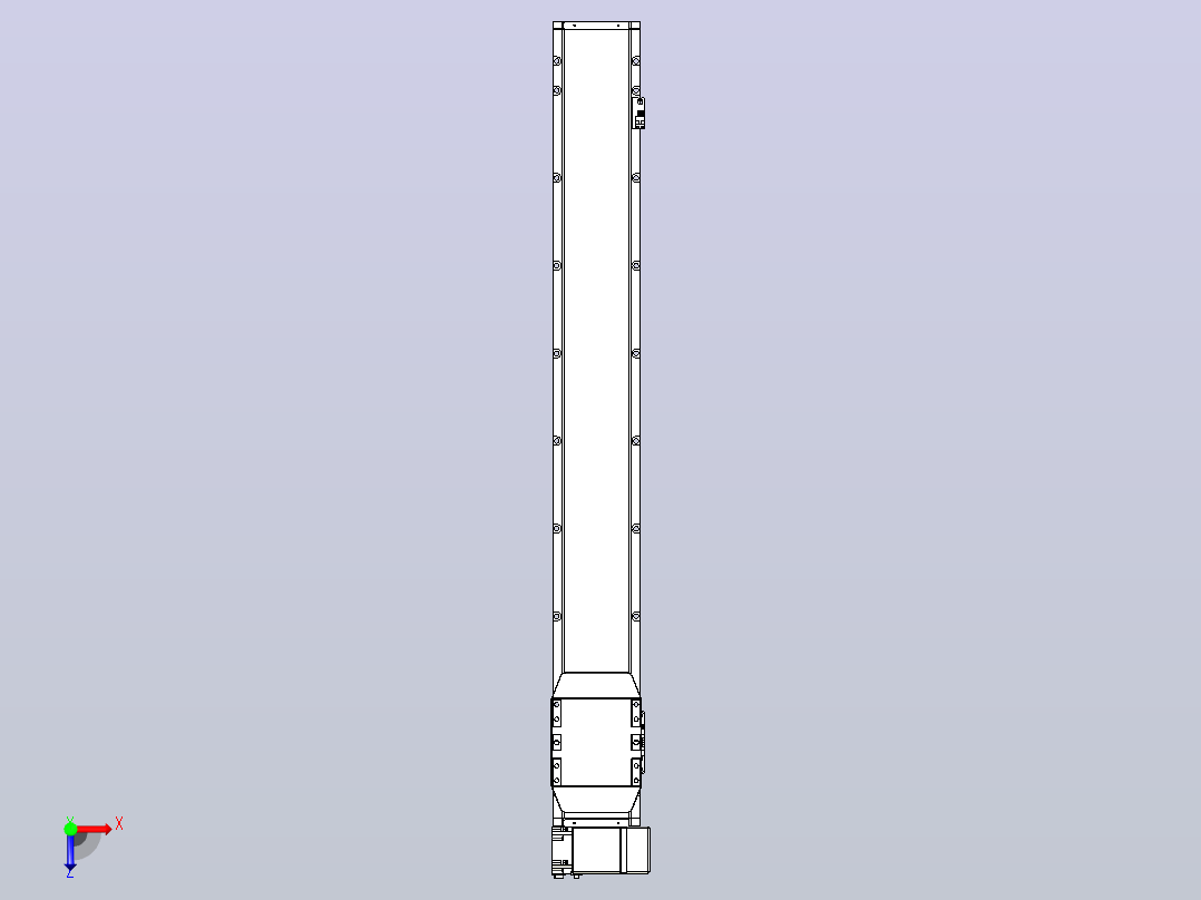 机器人皮带驱动直线轴TPA-GCB-150-P80-L1050-RP-M75-N3俯视图