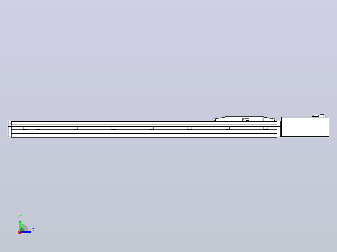 机器人皮带驱动直线轴TPA-GCB-150-P80-L750-QL-M75-N3左视图
