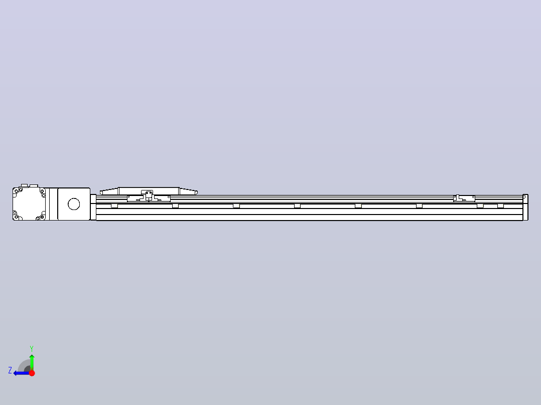 机器人皮带驱动直线轴TPA-GCB-150-P80-L750-QL-M75-N3右视图