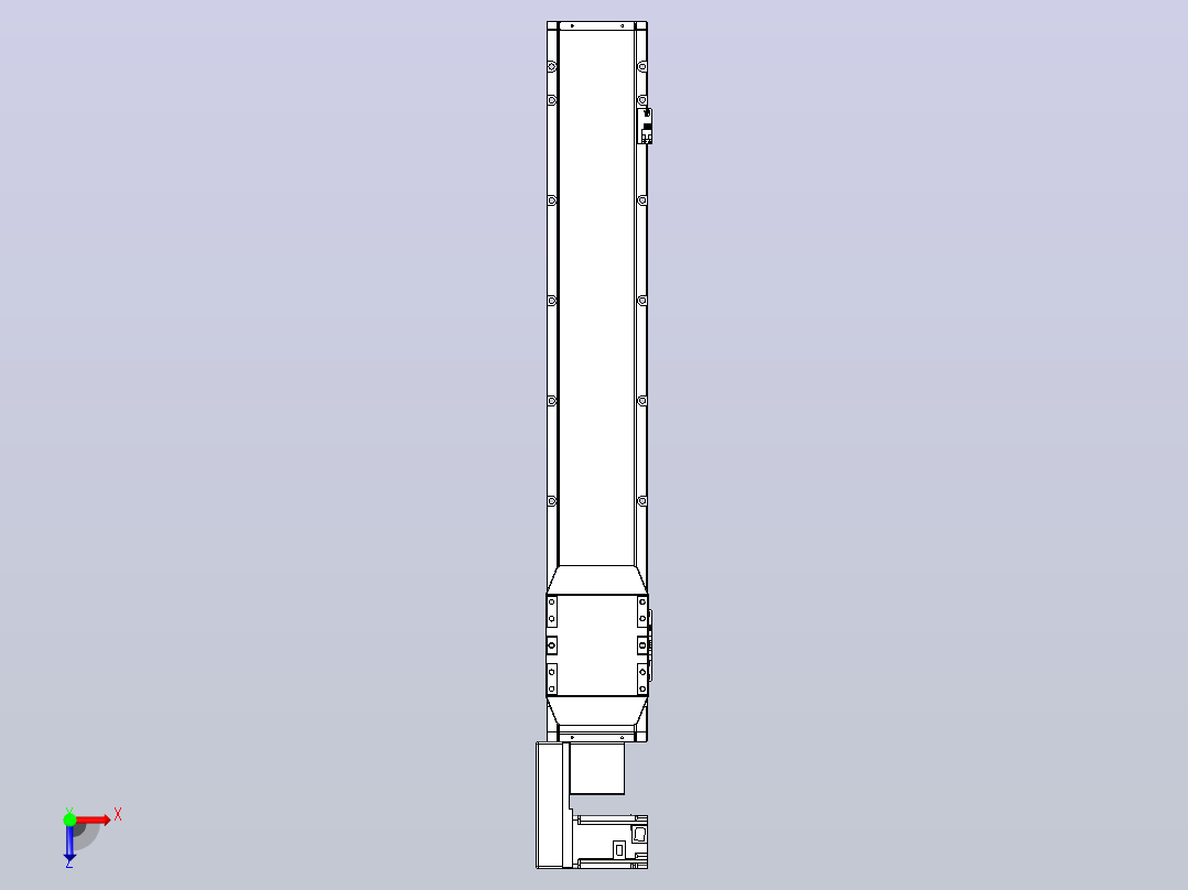 机器人皮带驱动直线轴TPA-GCB-150-P80-L750-QL-M75-N3俯视图