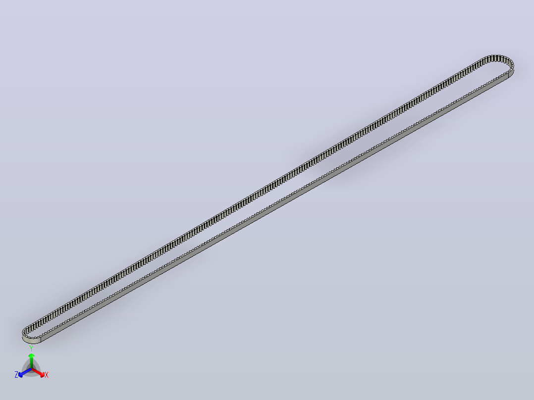 HTD 5M正时皮带-具有所有配置的Solidworks零件正等轴测图