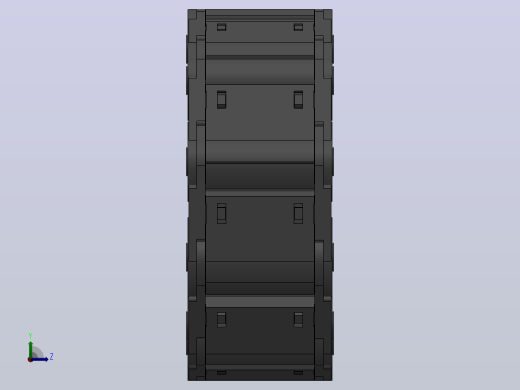 弯曲半径100内高35两侧打开型封闭式拖链_DMD35CD-35-75-100R-30左视缩略图